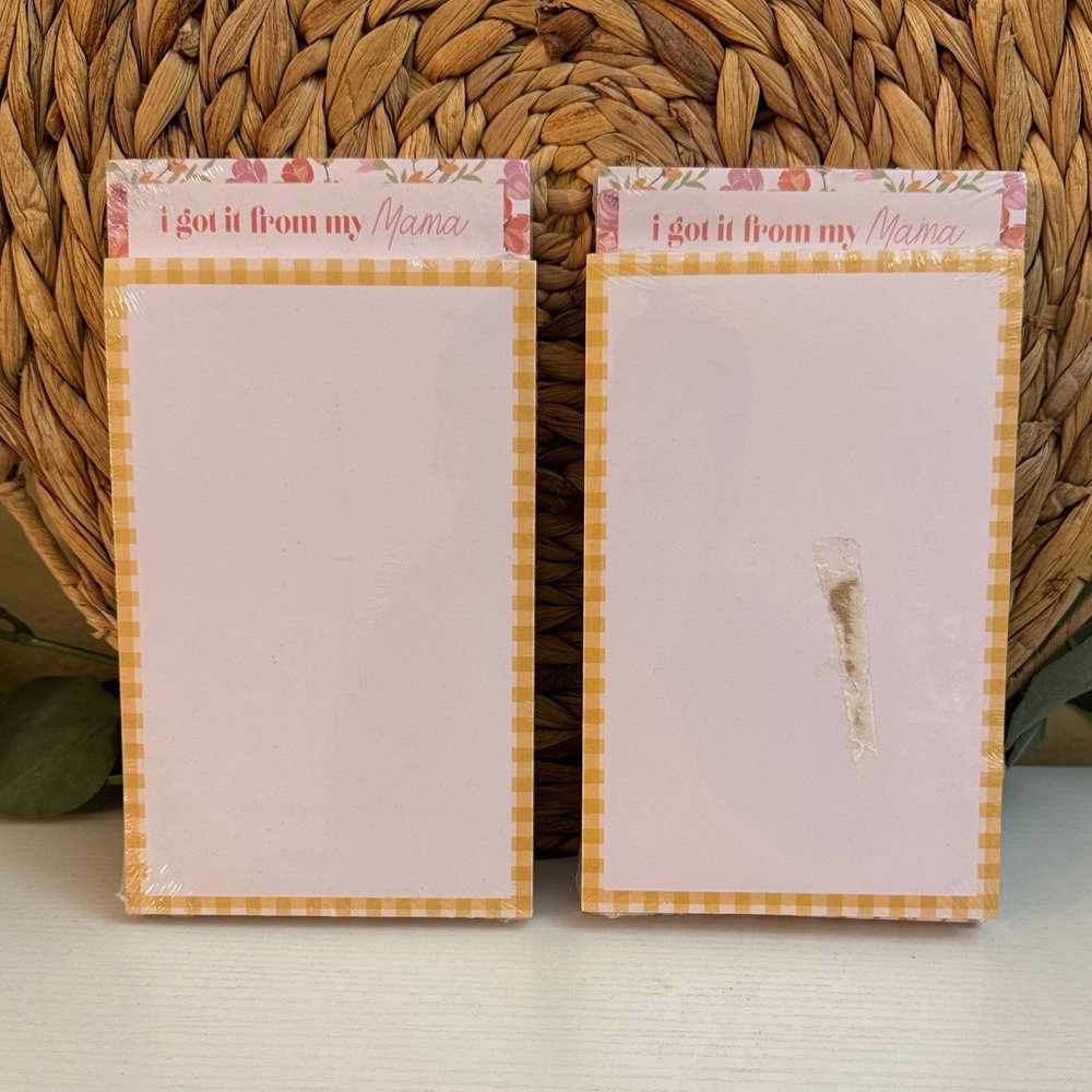 🆕 Pink and Yellow Notepad Set of 2